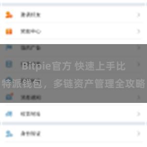 Bitpie官方 快速上手比特派钱包，多链资产管理全攻略