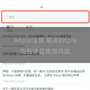 Bitpie注册 解决Bitpie钱包常见使用问题