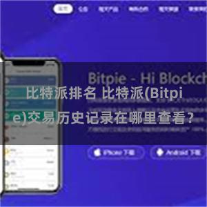 比特派排名 比特派(Bitpie)交易历史记录在哪里查看？